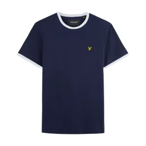 Lyle & Scott RINGER T-SHIRT - navy/weiss