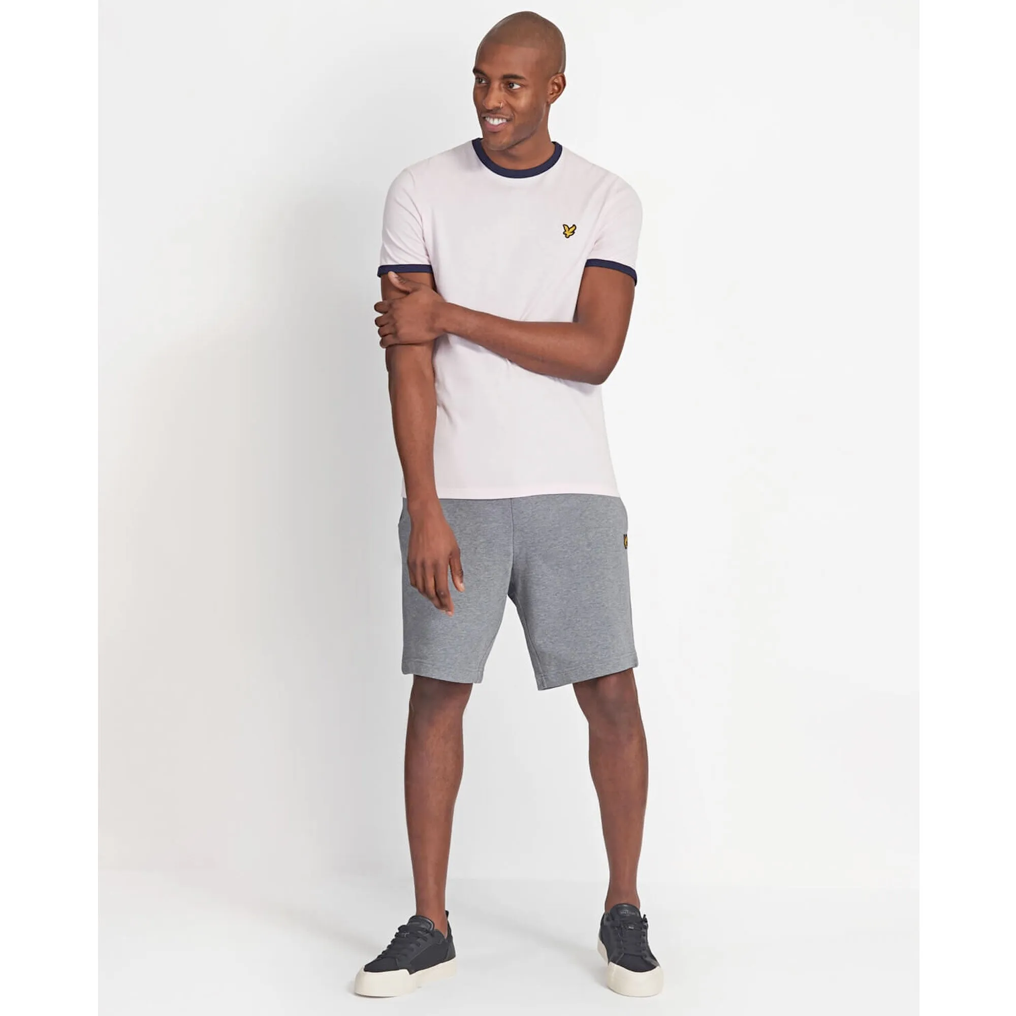 Lyle & Scott Ringer T-Shirt Strawberry Cream/Navy