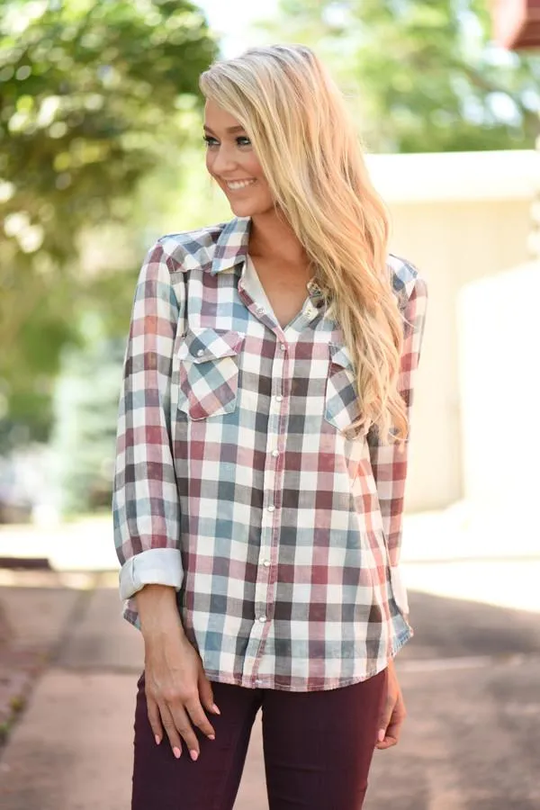 Mad for Plaid Top
