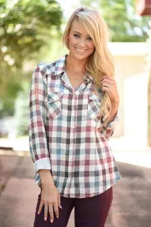 Mad for Plaid Top