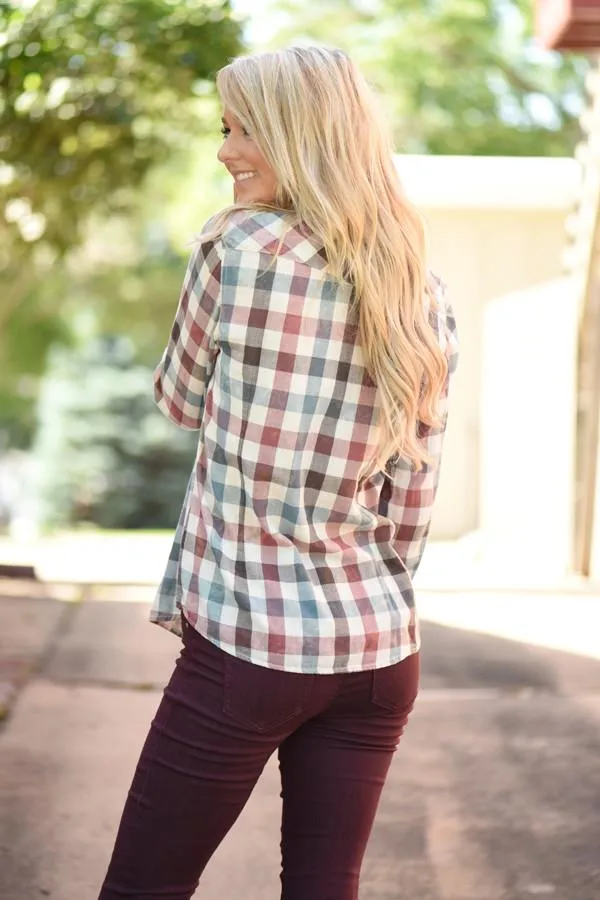Mad for Plaid Top