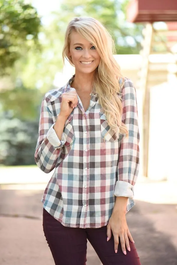 Mad for Plaid Top
