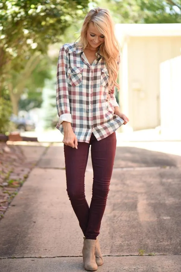 Mad for Plaid Top