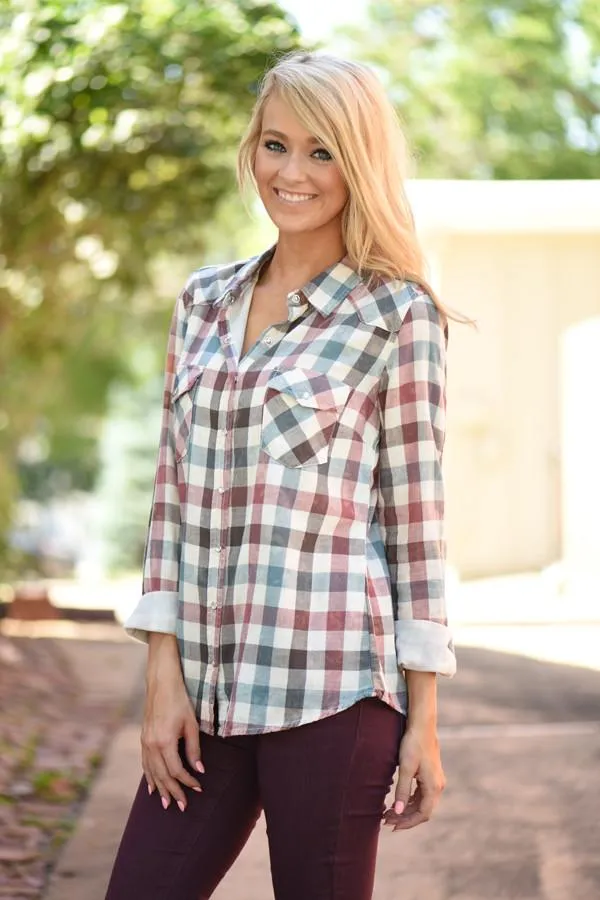 Mad for Plaid Top