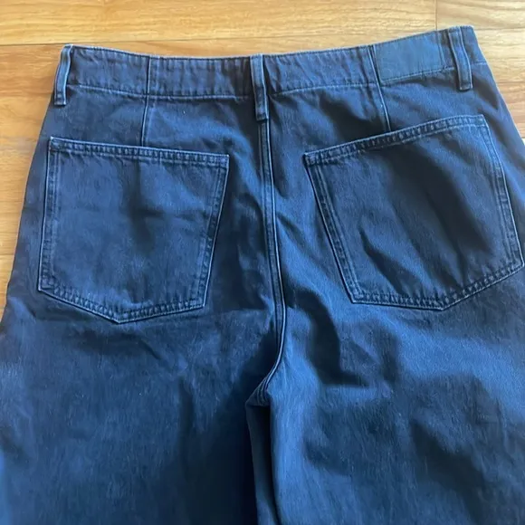 Madewell Black Wide Sweep Trouser Jeans Size 31/31” A20