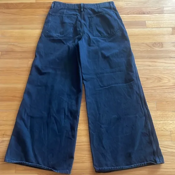 Madewell Black Wide Sweep Trouser Jeans Size 31/31” A20