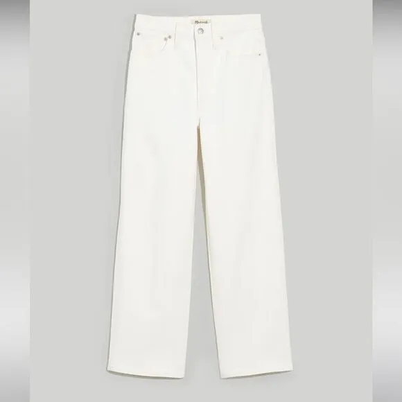Madewell NWT Plus Perfect Vintage Wide Leg Crop Jeans Size 18W High Rise | White