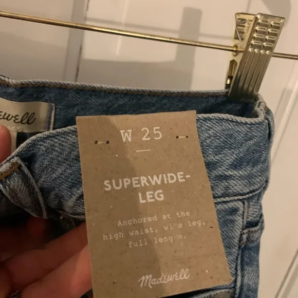 Madewell Super Wide Leg Jeans Denim Size 25 NWT
