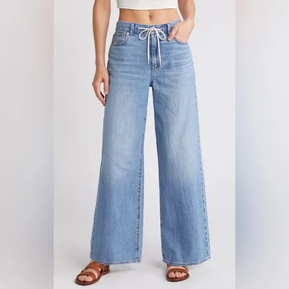 Madewell Super Wide Leg Jeans Denim Size 25 NWT