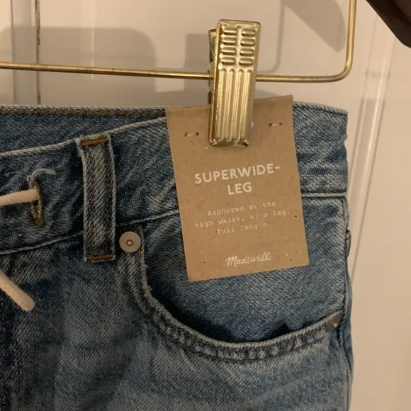 Madewell Super Wide Leg Jeans Denim Size 25 NWT