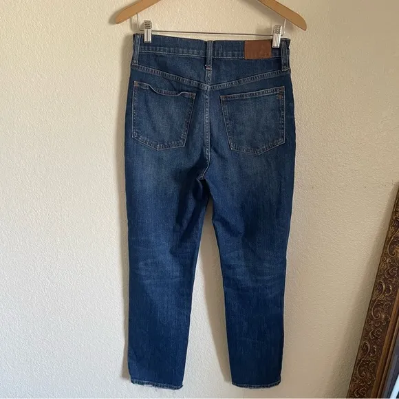 Madewell The Perfect Vintage Crop Blue Jeans Stretch Denim High Waisted AE160 27