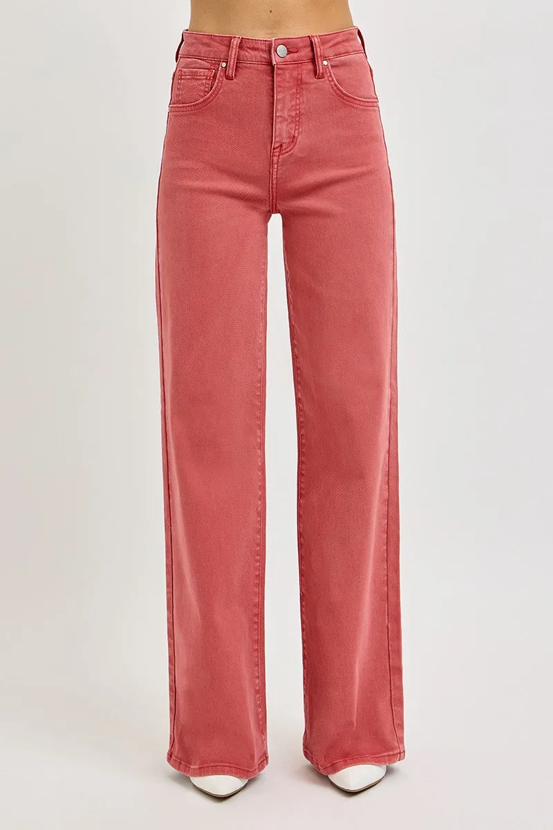 Make Ya Blush Wide Leg Jeans
