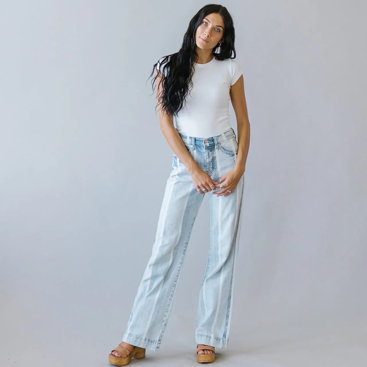 Marchesa High Rise 90s Flares by Kancan
