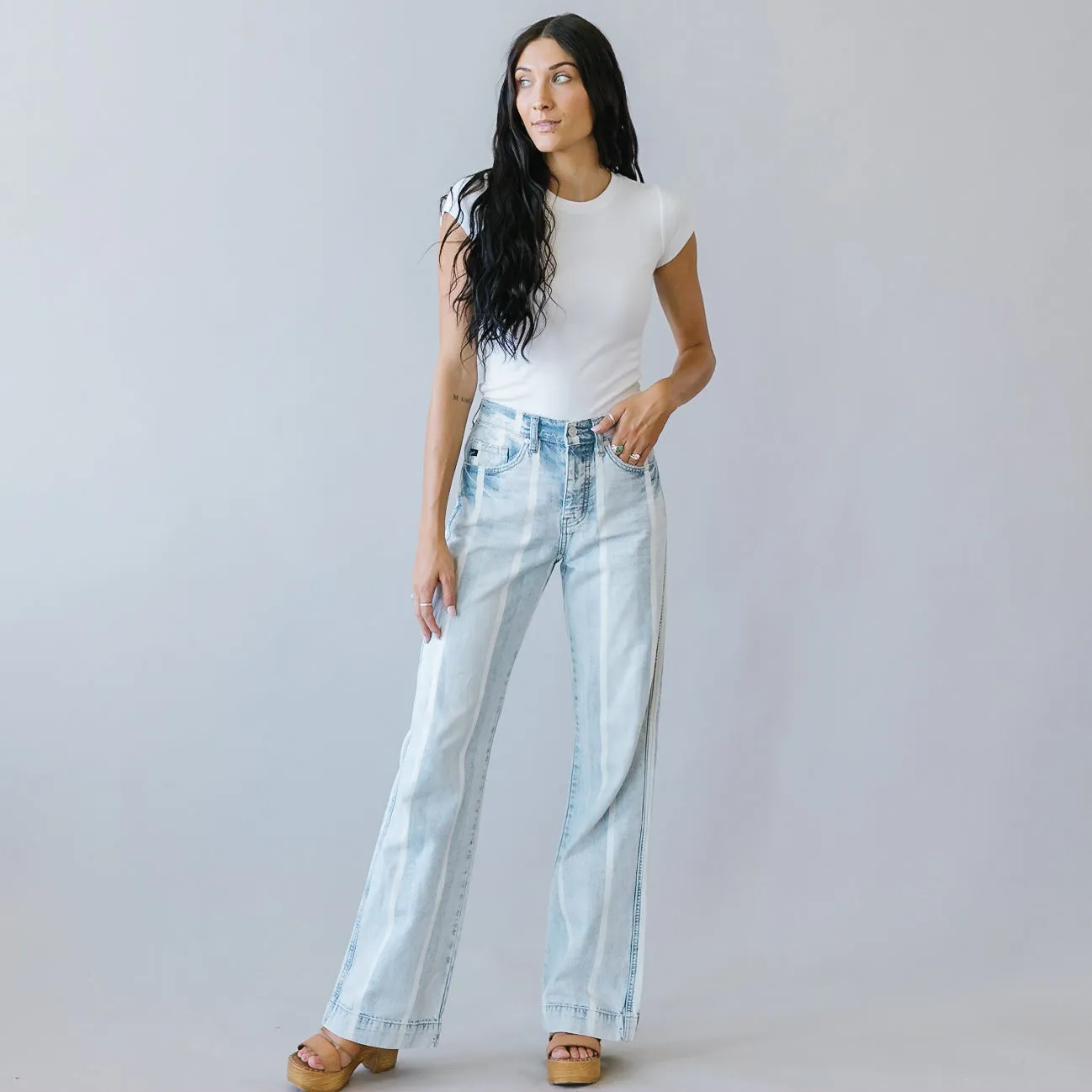 Marchesa High Rise 90s Flares by Kancan