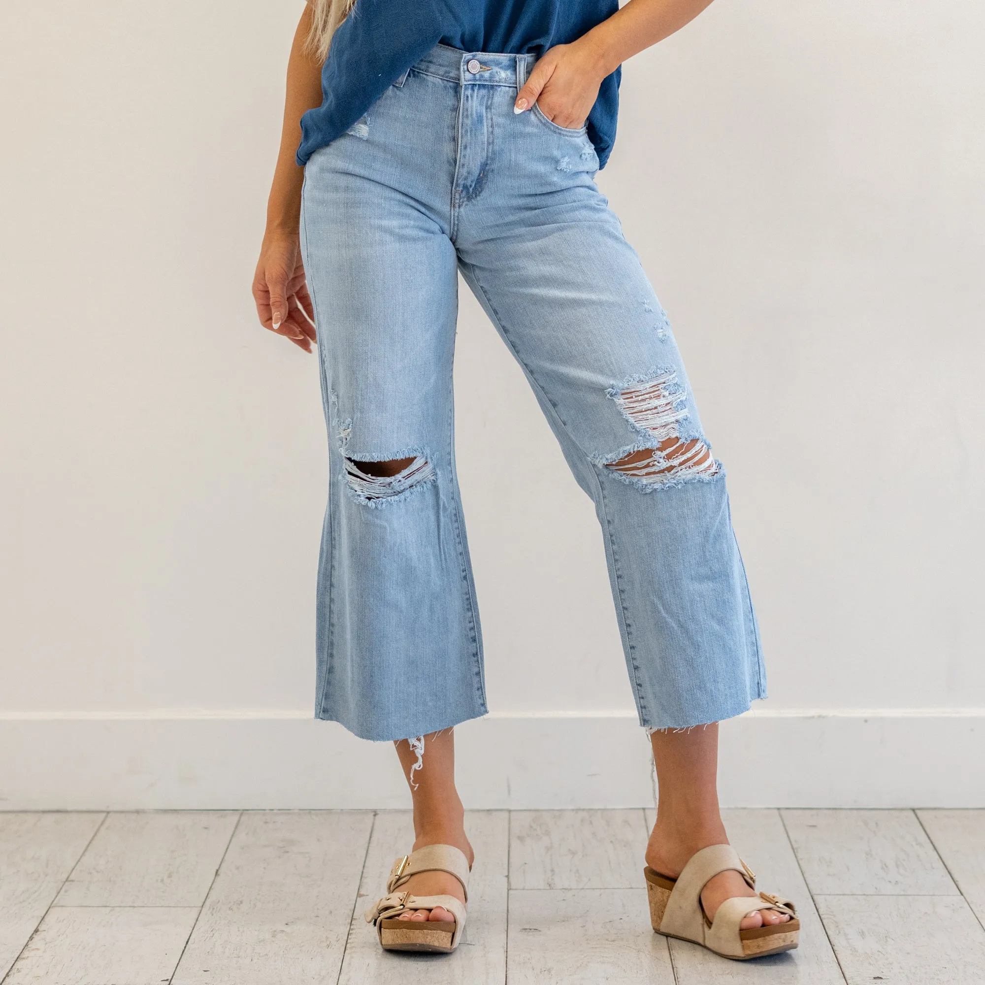 Mariyah Ultra High Rise Cropped Wide Leg
