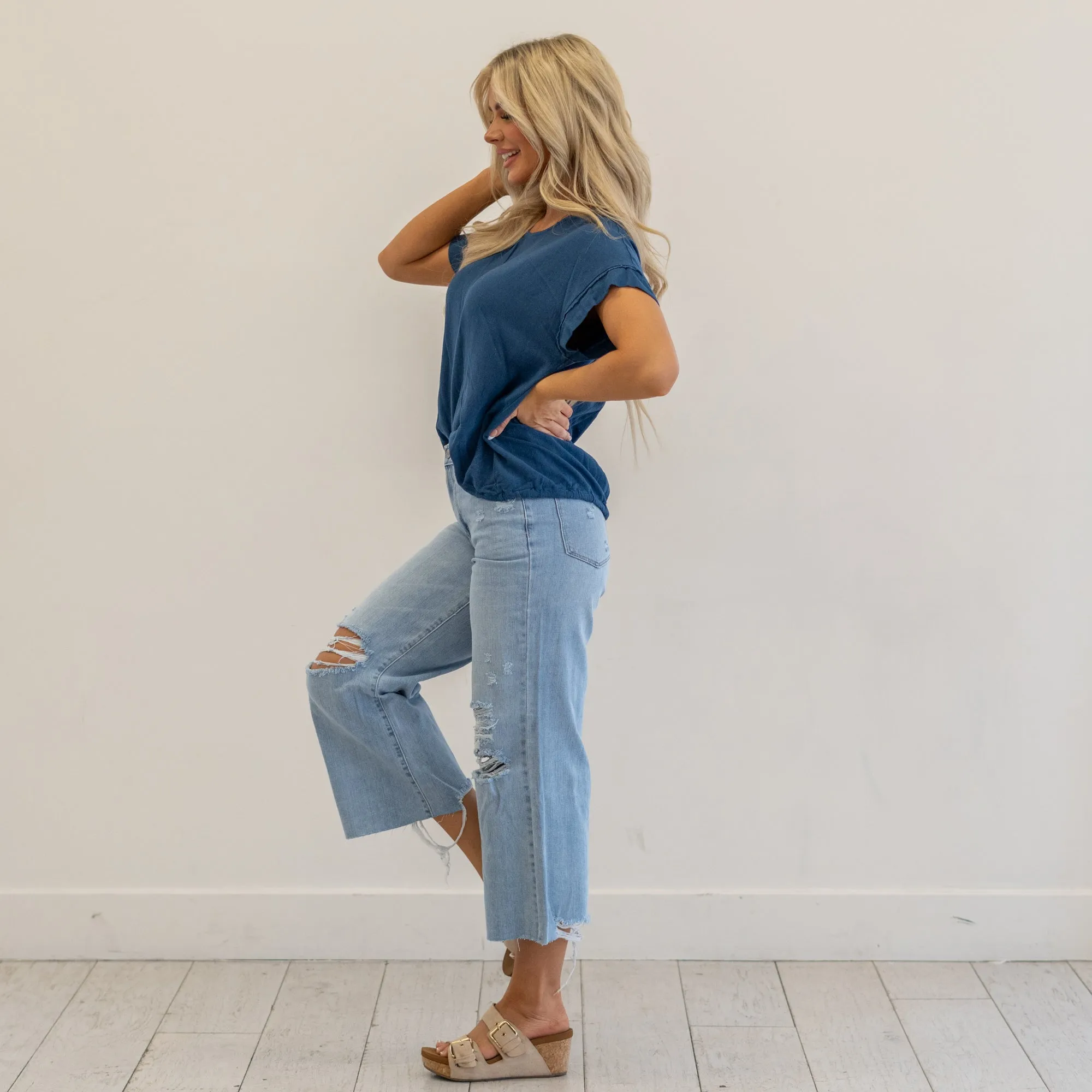 Mariyah Ultra High Rise Cropped Wide Leg
