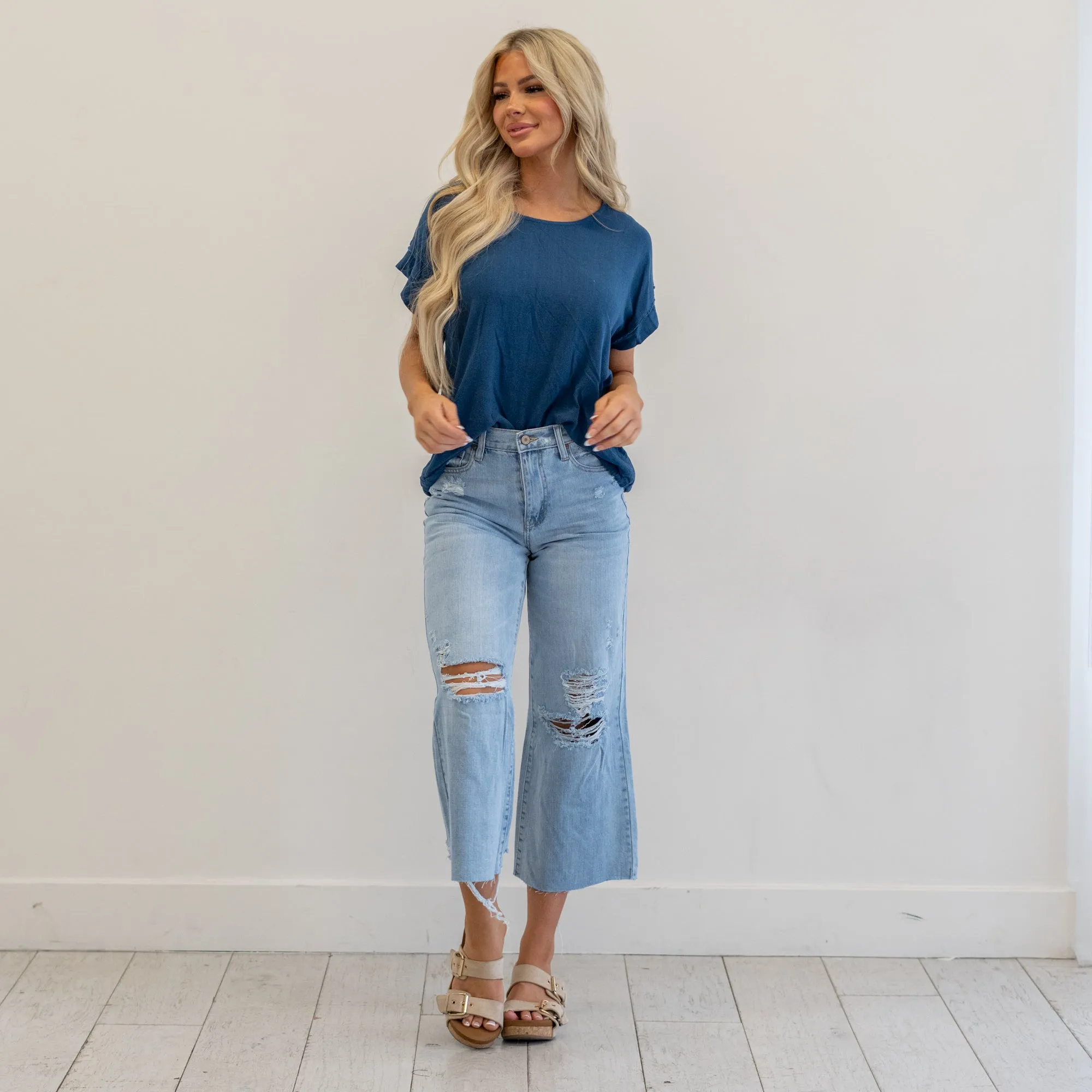 Mariyah Ultra High Rise Cropped Wide Leg