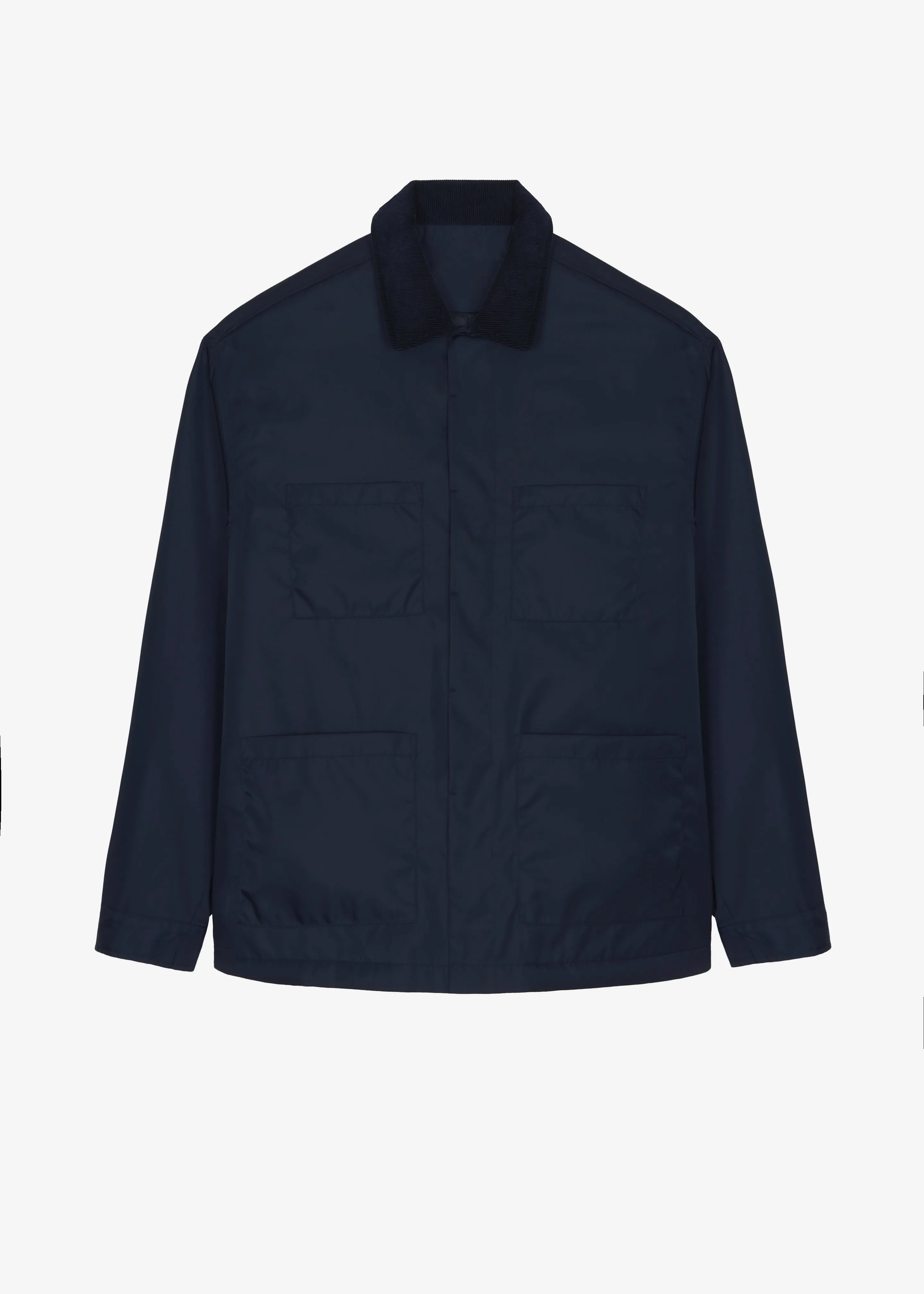 Mason Corduroy Collar Boxy Jacket - Navy