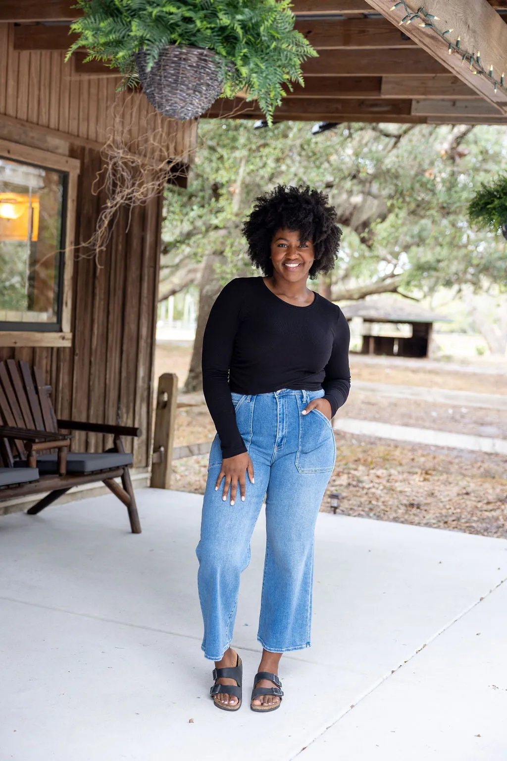Melanie Cargo Pocket Cropped Jeans
