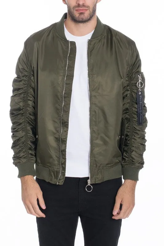 Men's Casual MA-1 Flight Lined Bomber Jacket