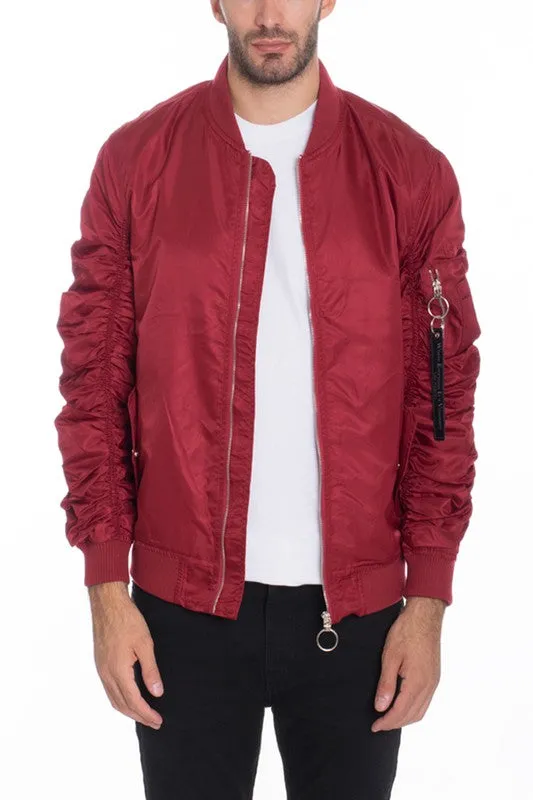 Men's Casual MA-1 Flight Lined Bomber Jacket