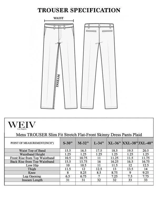 Mens Navy Blue Plaid Trouser Pants