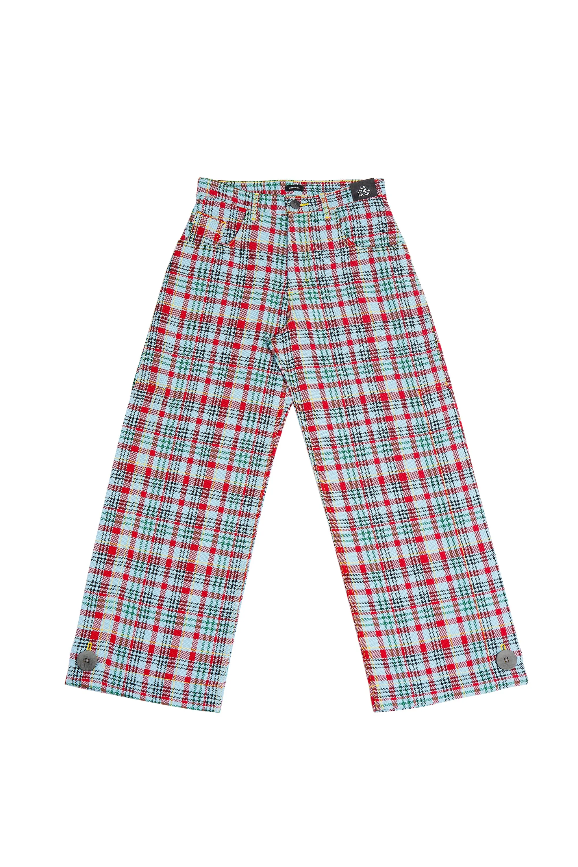 MEN'S RELAXED RAVER PANTS WITH SIDE-SEAM BUTTONS & VAMPIRE SUNRISE TRIM