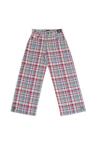 MEN'S RELAXED RAVER PANTS WITH SIDE-SEAM BUTTONS & VAMPIRE SUNRISE TRIM