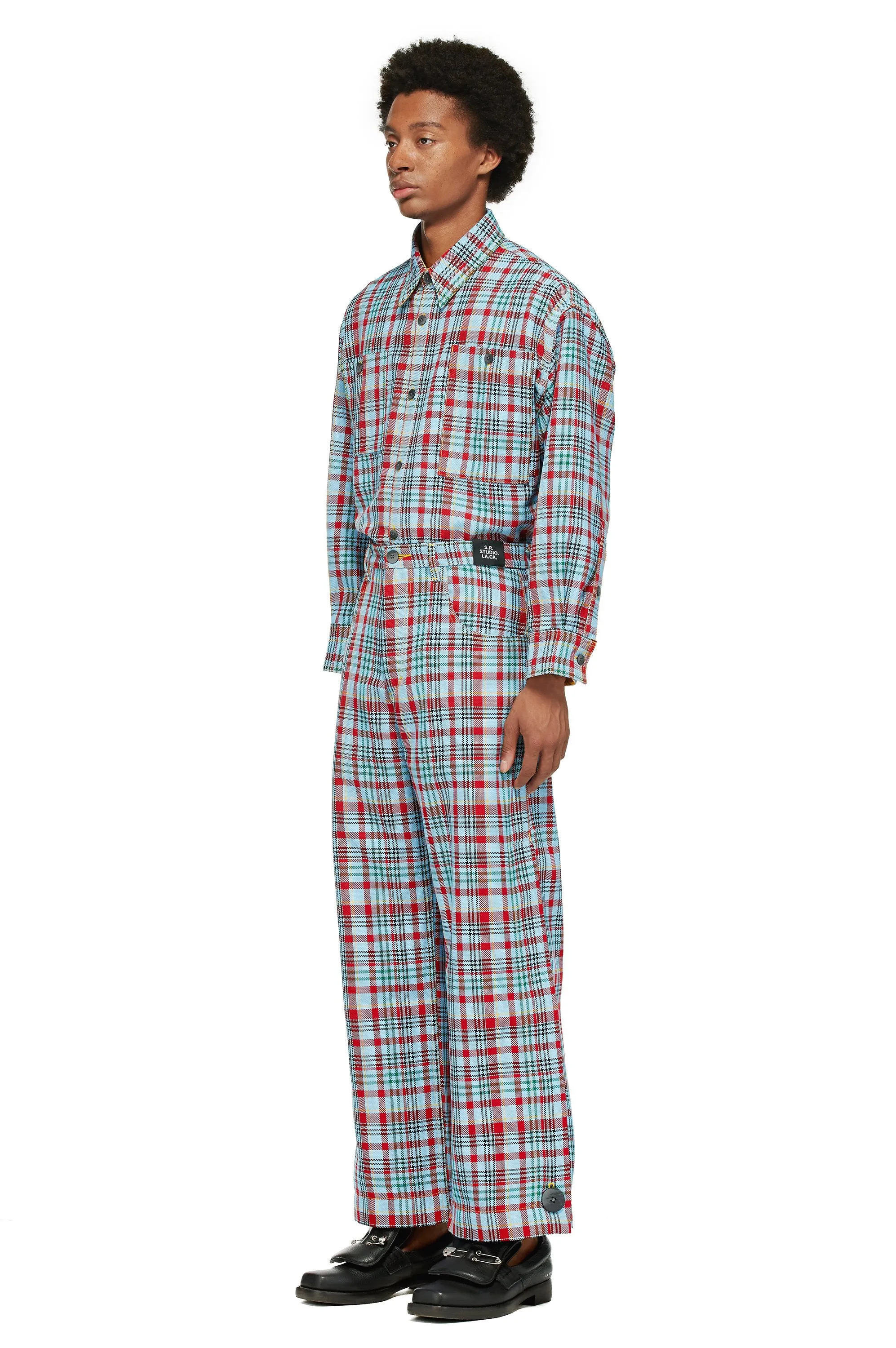 MEN'S RELAXED RAVER PANTS WITH SIDE-SEAM BUTTONS & VAMPIRE SUNRISE TRIM