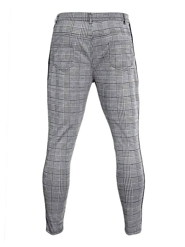 Men's Stretch Checked Casual Pants