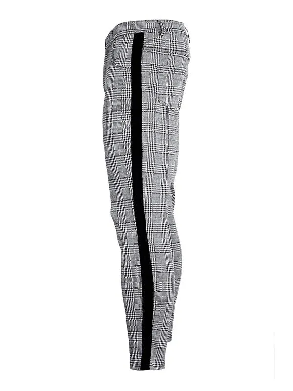Men's Stretch Checked Casual Pants
