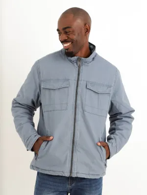 Men's Utility Cotton Jacket - Blue