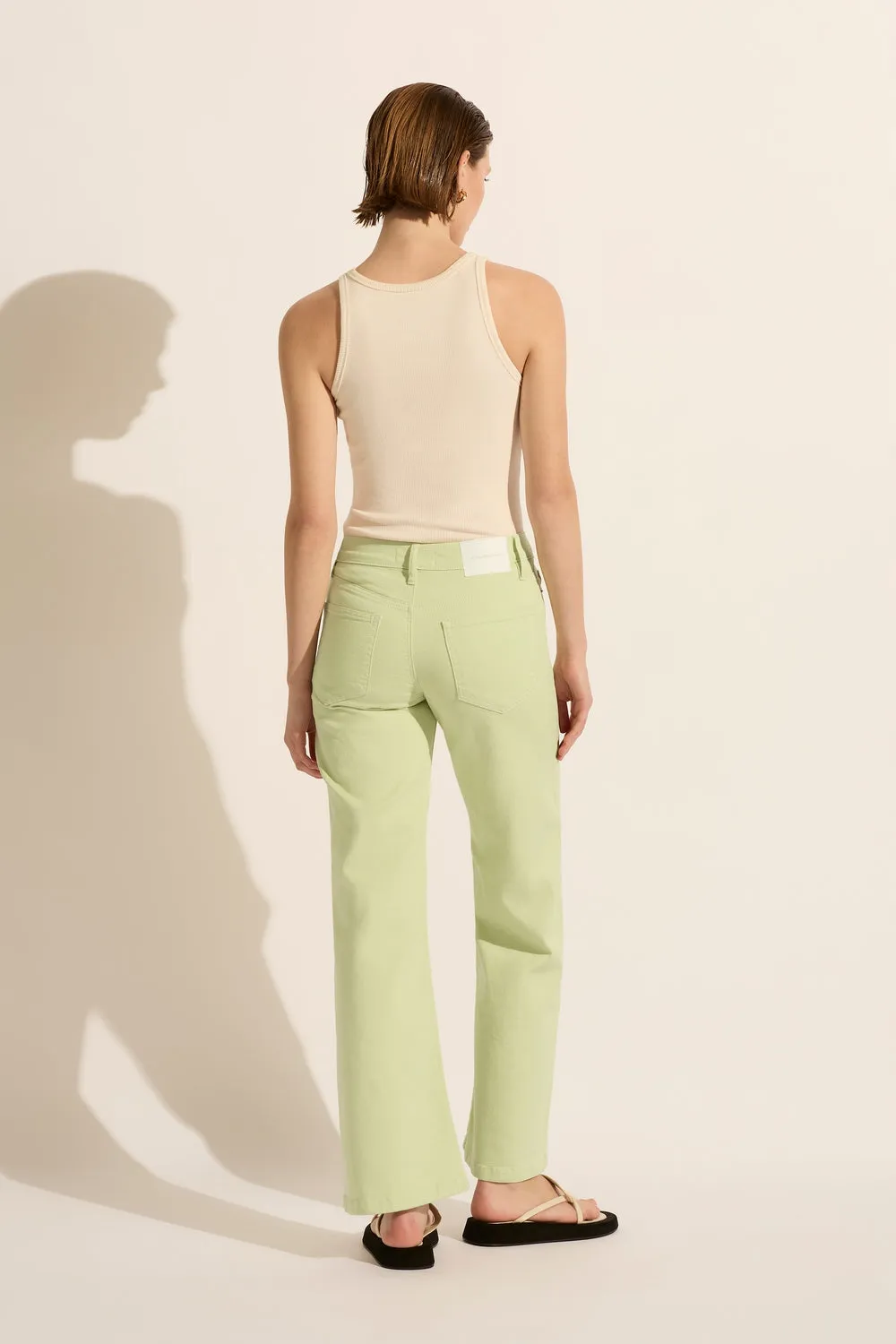 Mia Mid Wide Leg Jean Mint