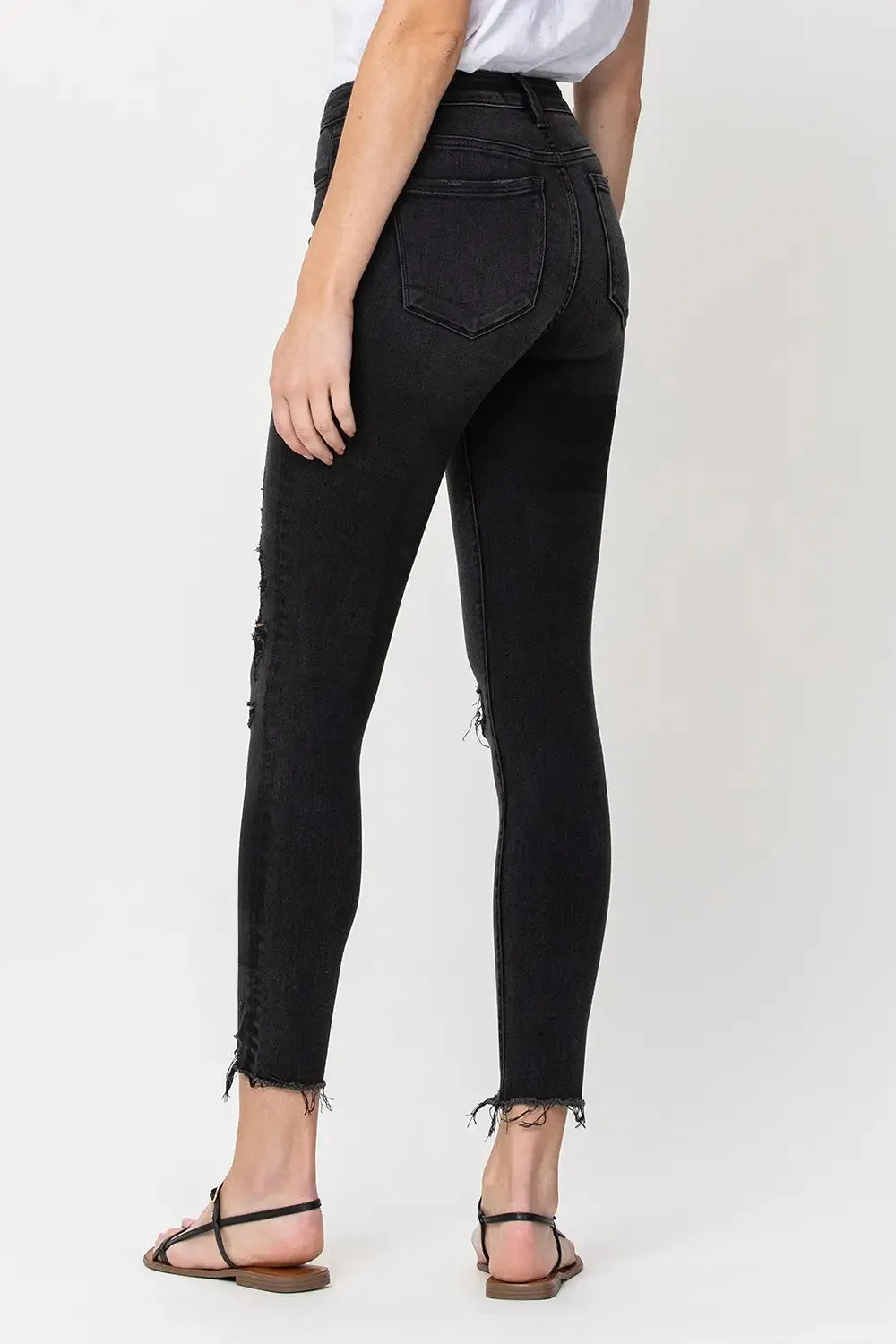 Mid Rise Skinny Cropped Jeans by Flying Monkey
