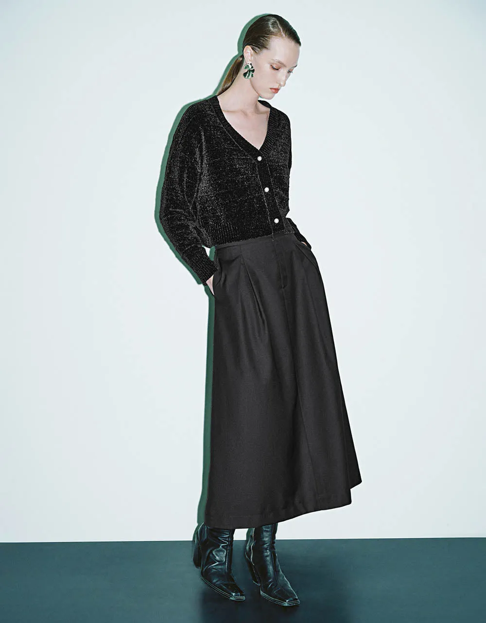 Midi A-Line Skirt