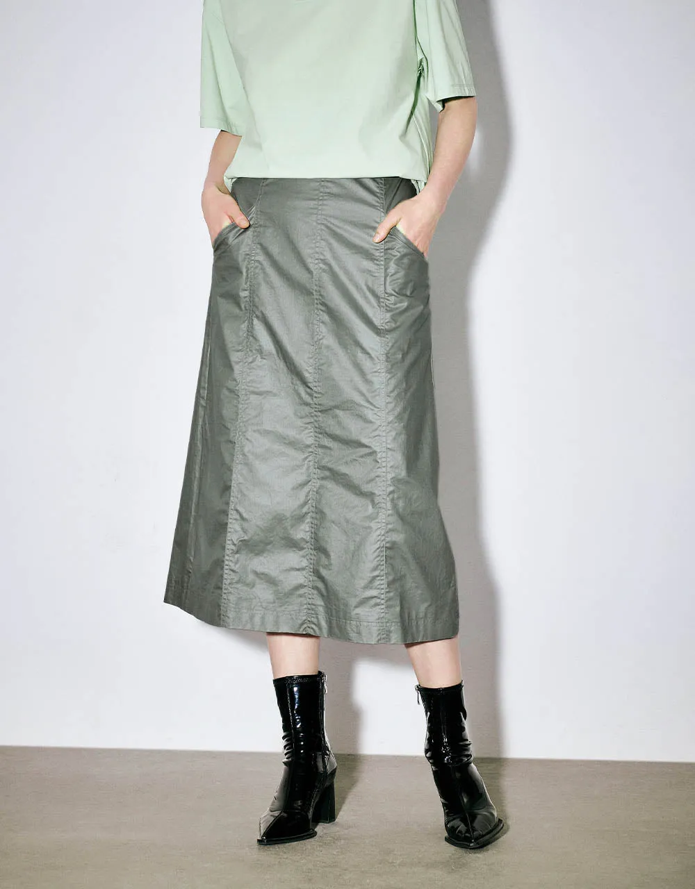 Midi A-Line Skirt