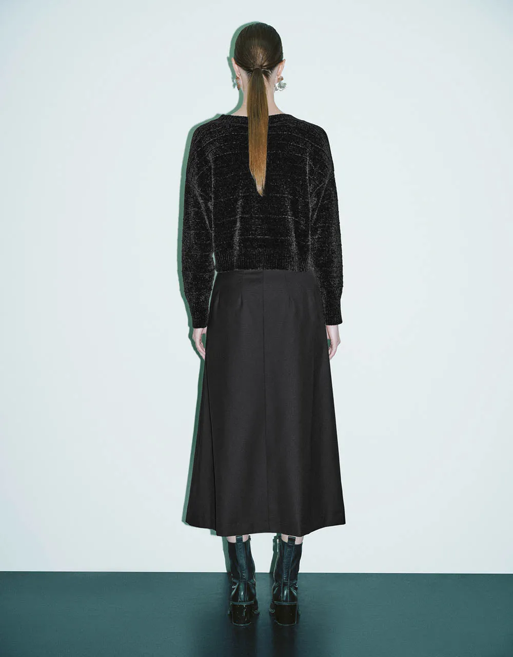 Midi A-Line Skirt