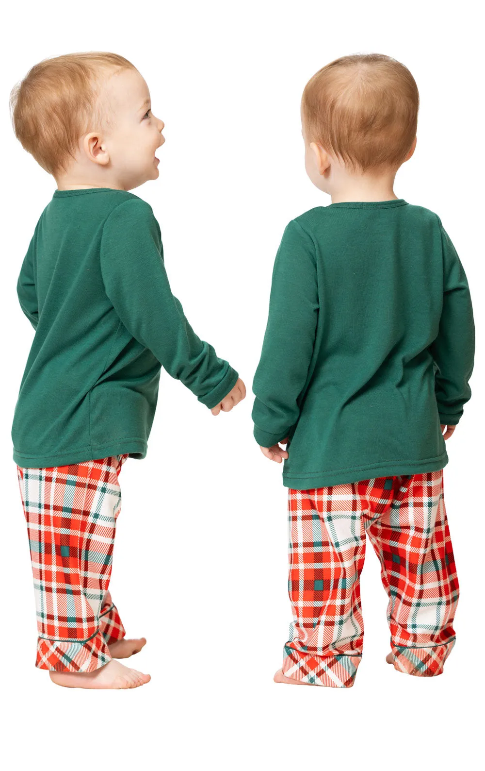 Modern Plaid Pullover Infant Pajamas - Family Set