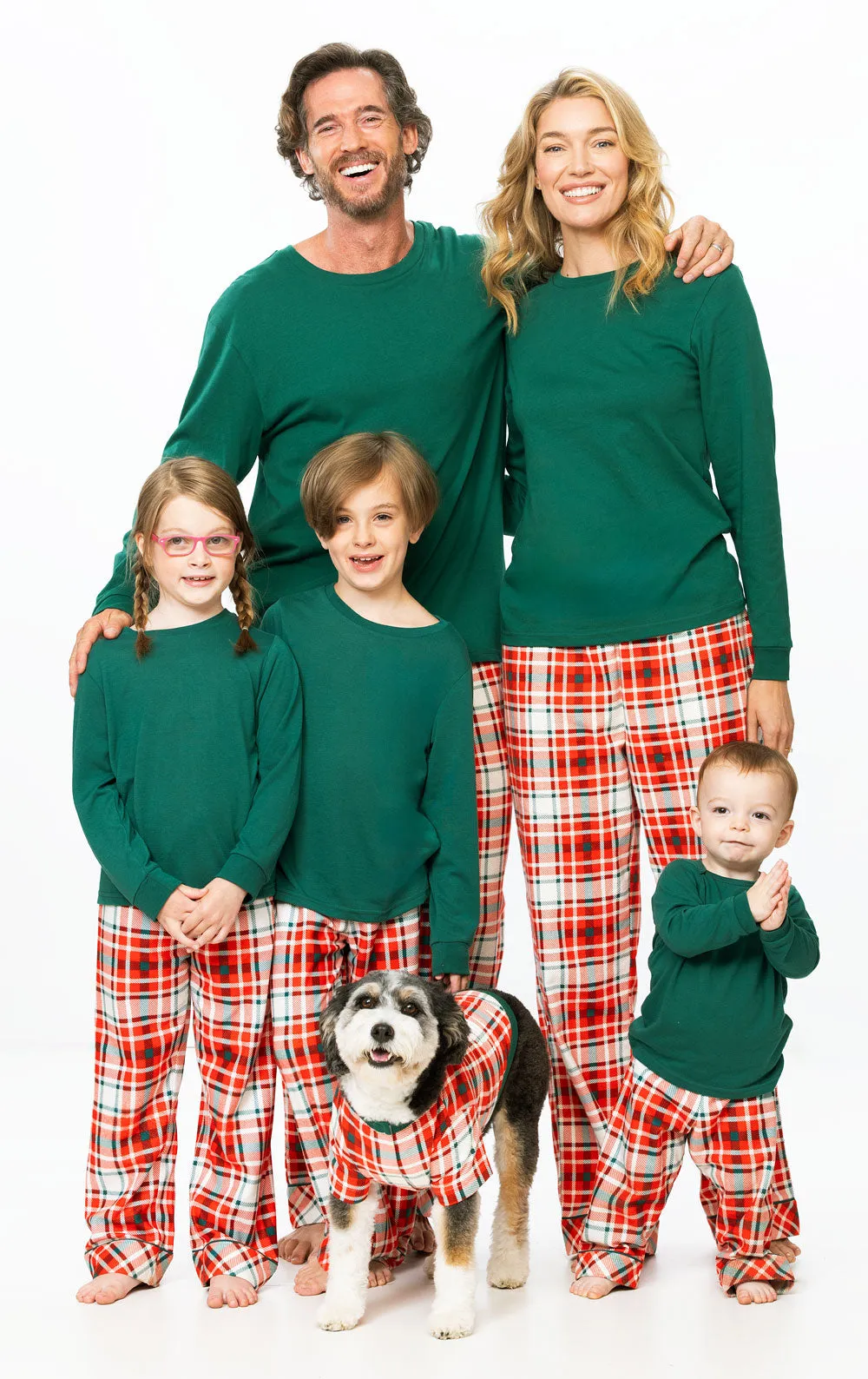 Modern Plaid Pullover Infant Pajamas - Family Set