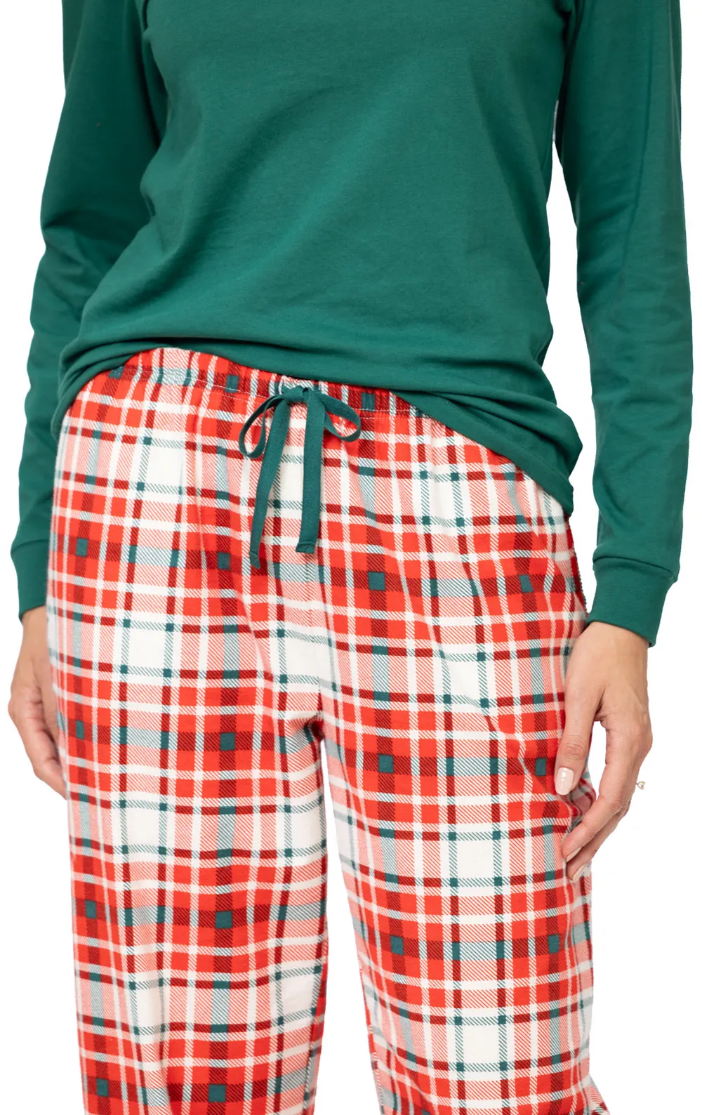 Modern Plaid Pullover Pajamas - Couples