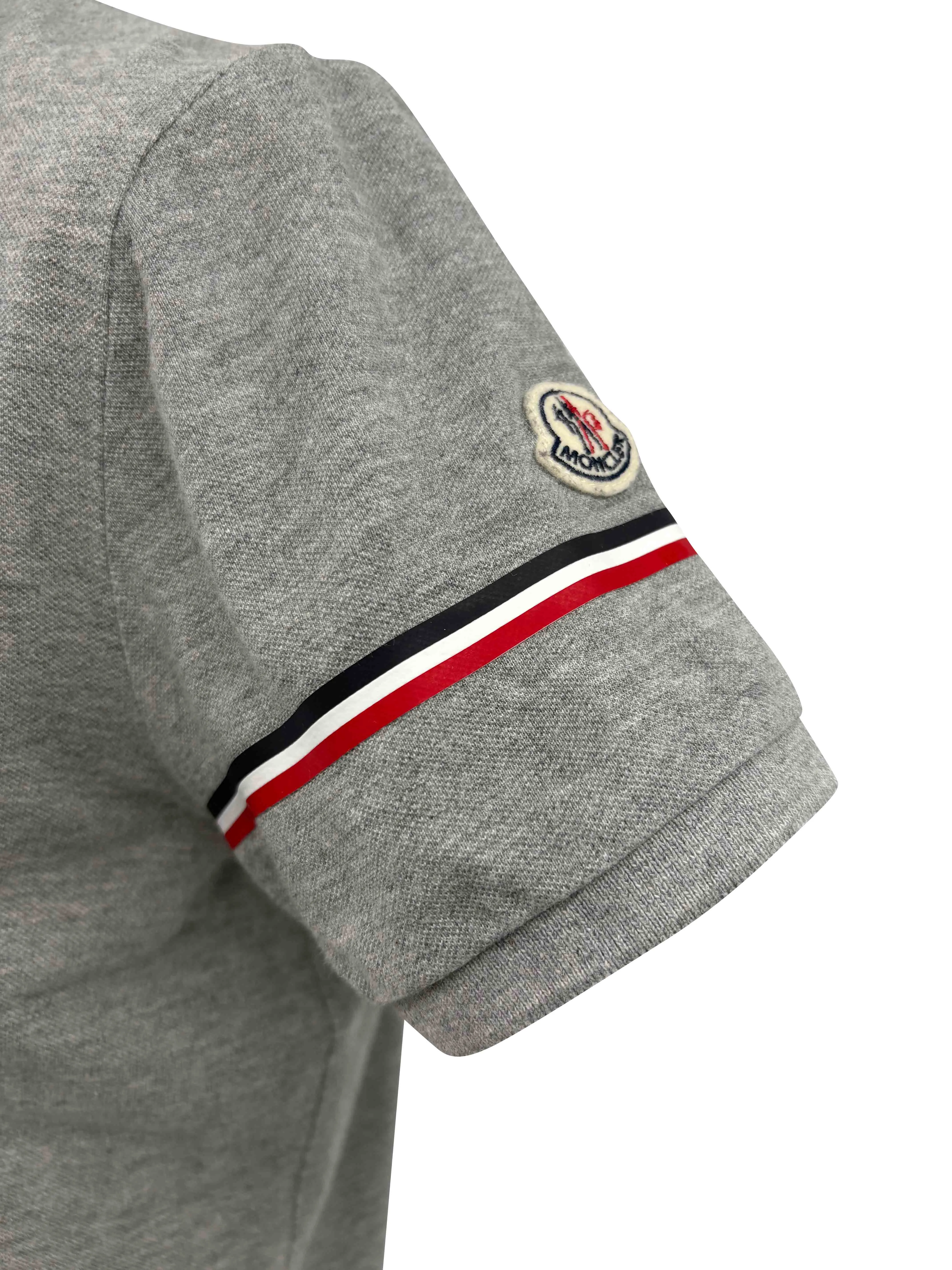 Moncler Maglia Logo Polo - Grey