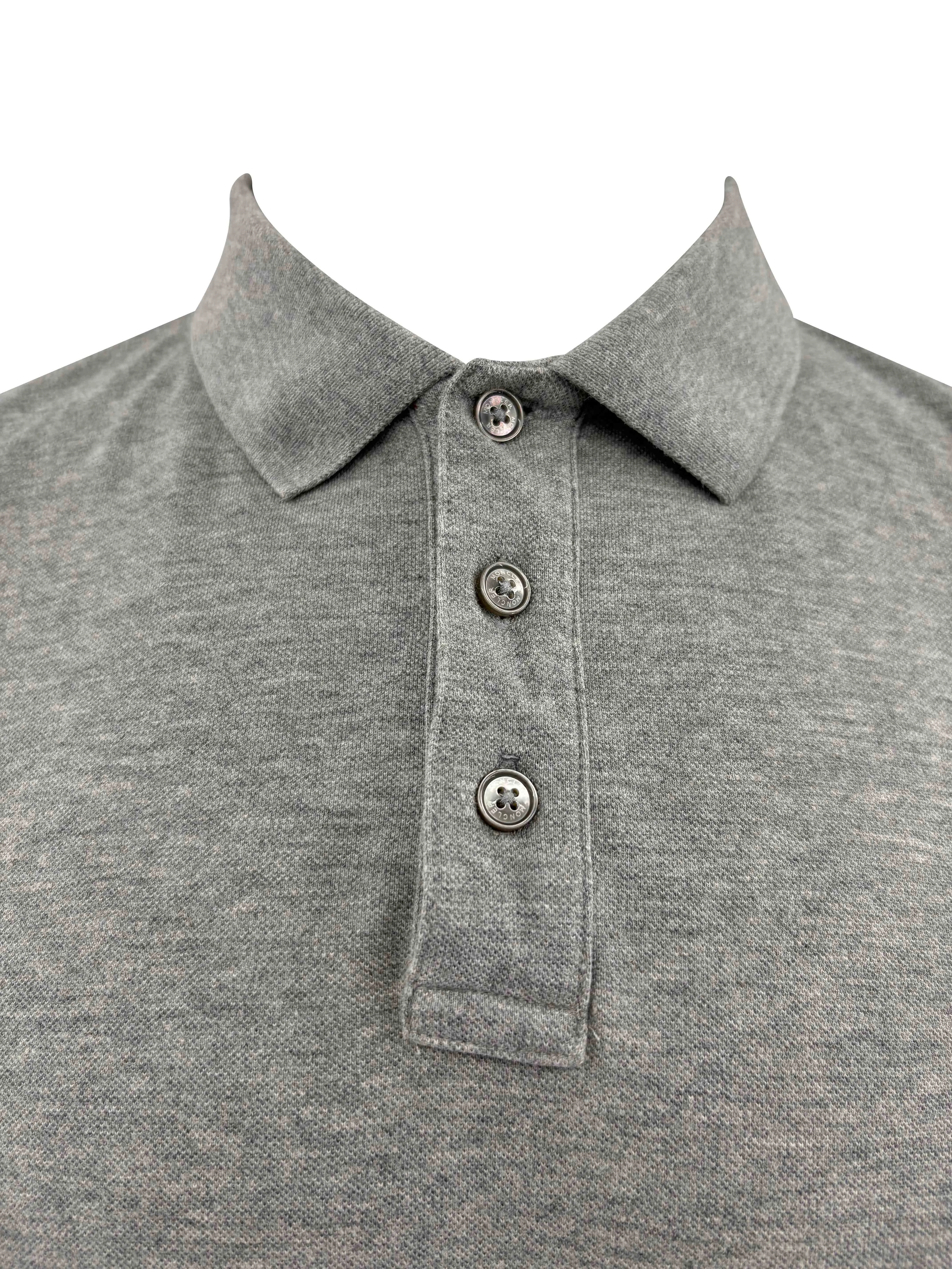 Moncler Maglia Logo Polo - Grey