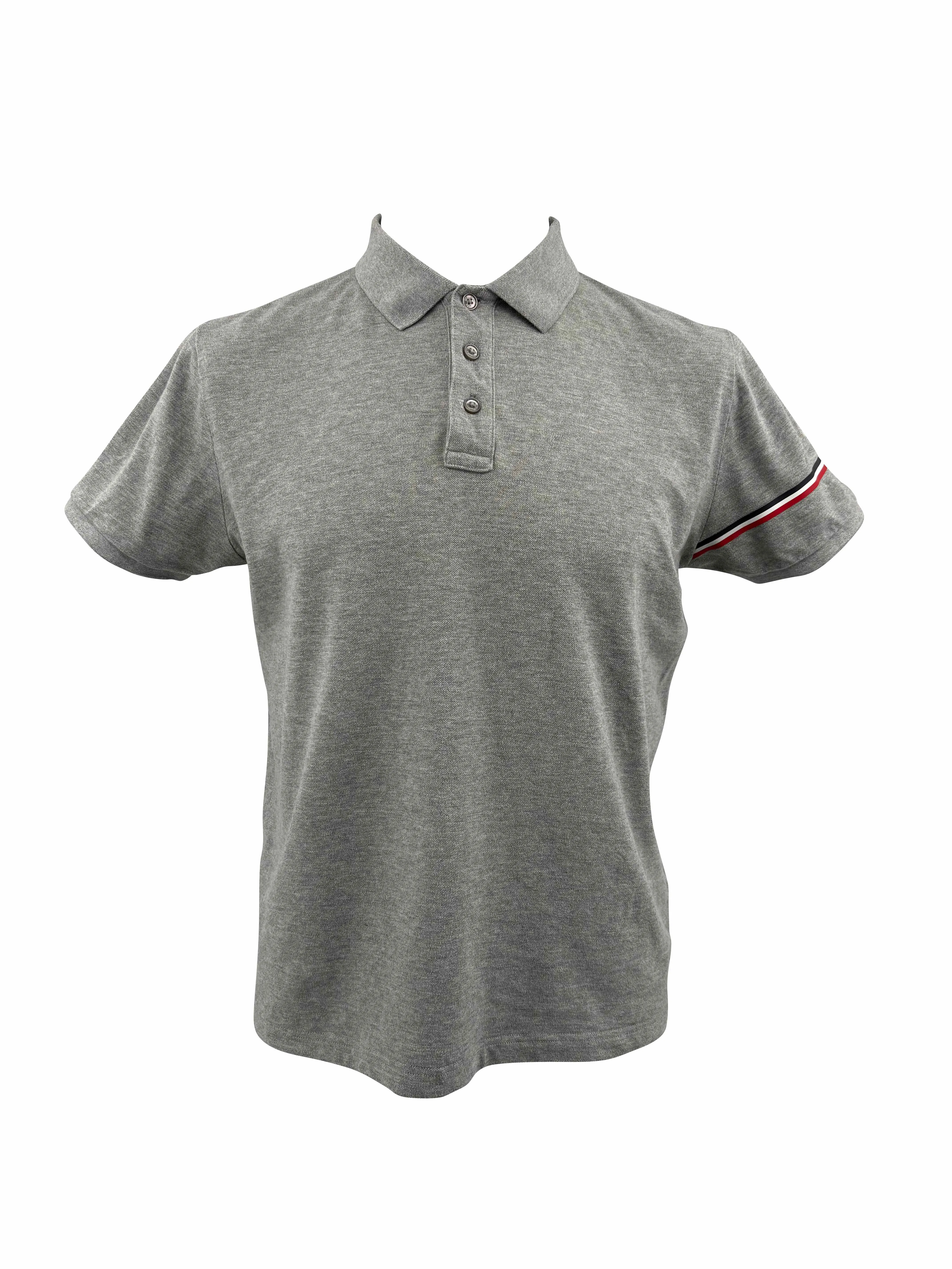 Moncler Maglia Logo Polo - Grey