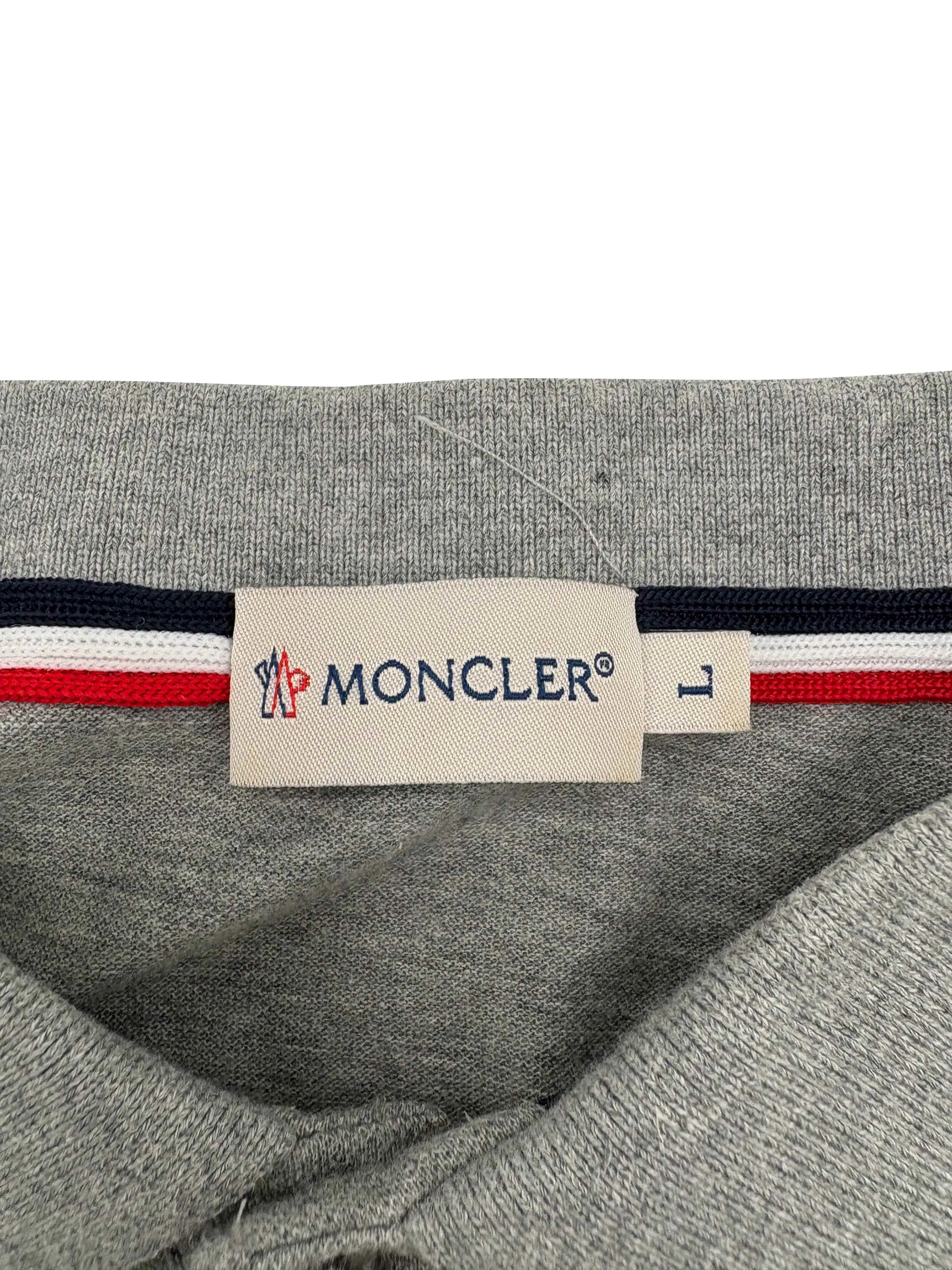 Moncler Maglia Logo Polo - Grey
