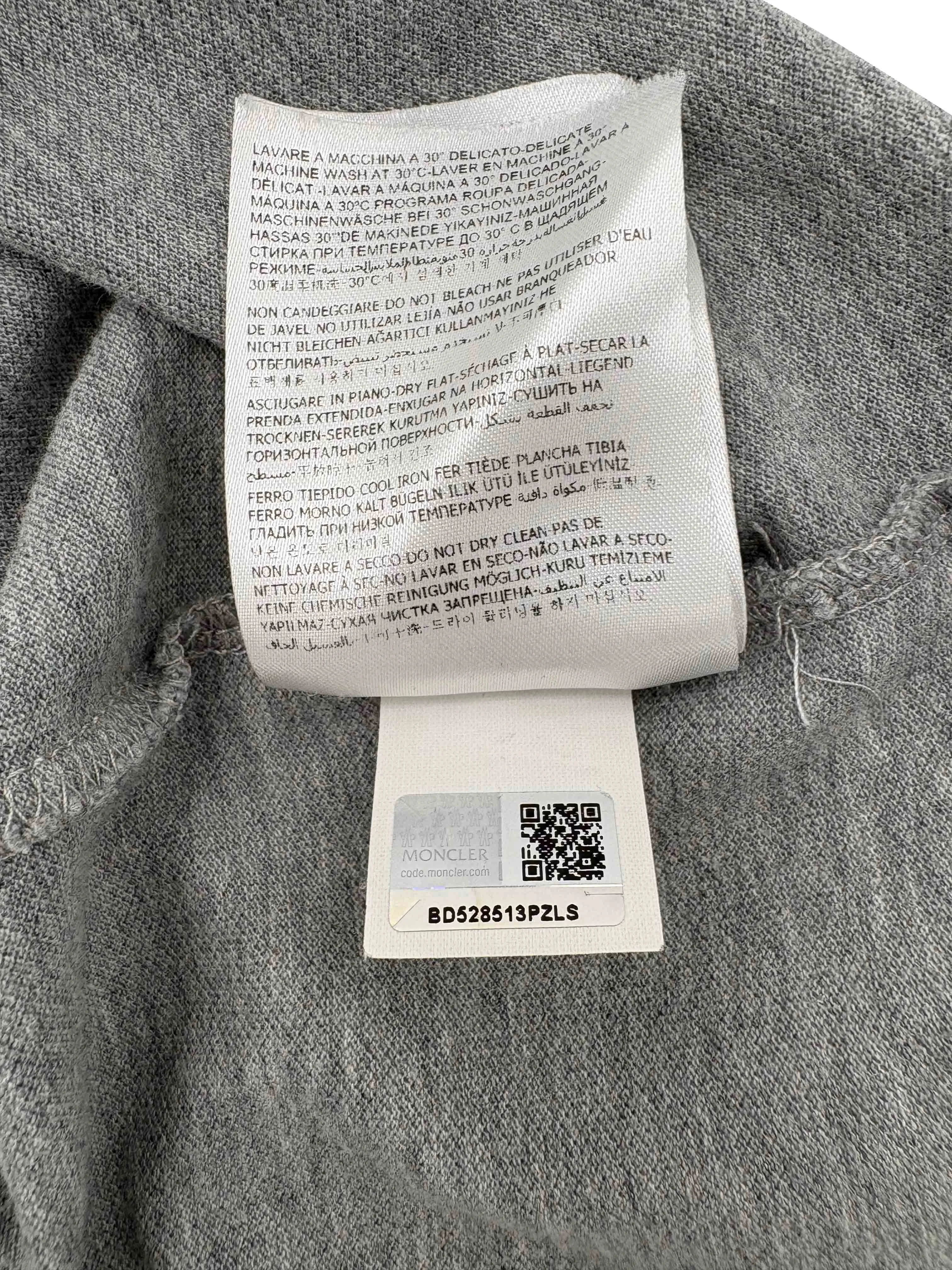 Moncler Maglia Logo Polo - Grey