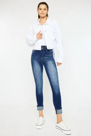 Monique  Mid Rise Cropped Skinny Jeans
