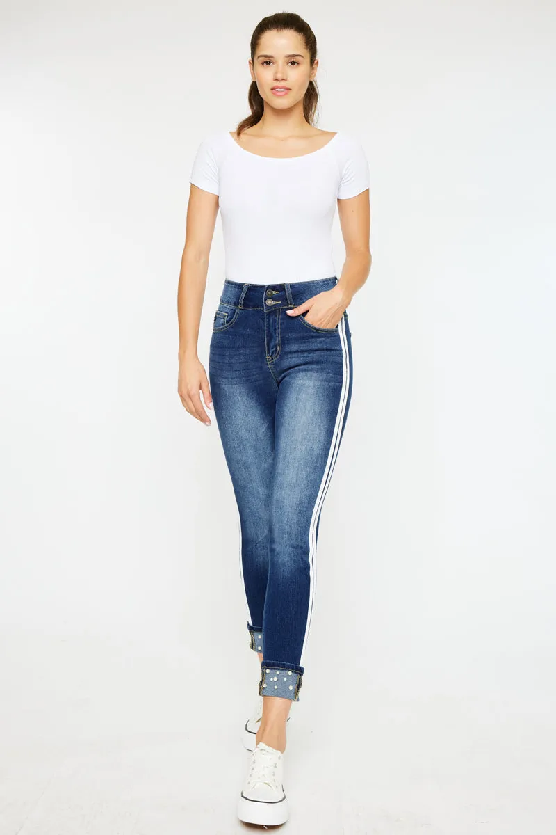 Monique  Mid Rise Cropped Skinny Jeans