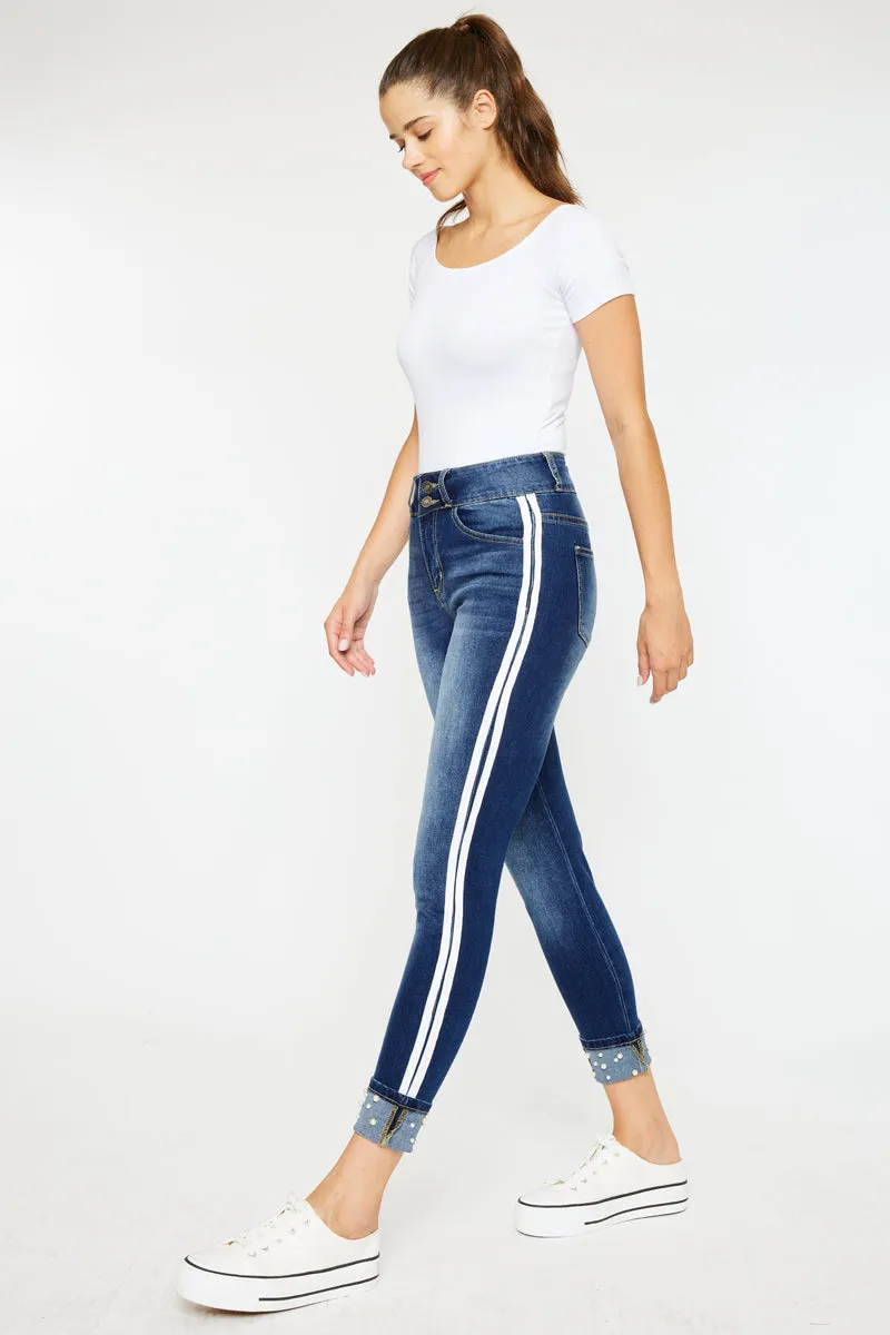 Monique  Mid Rise Cropped Skinny Jeans