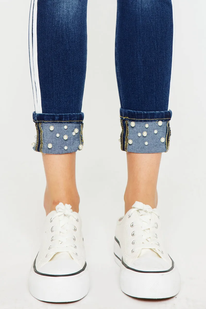 Monique  Mid Rise Cropped Skinny Jeans
