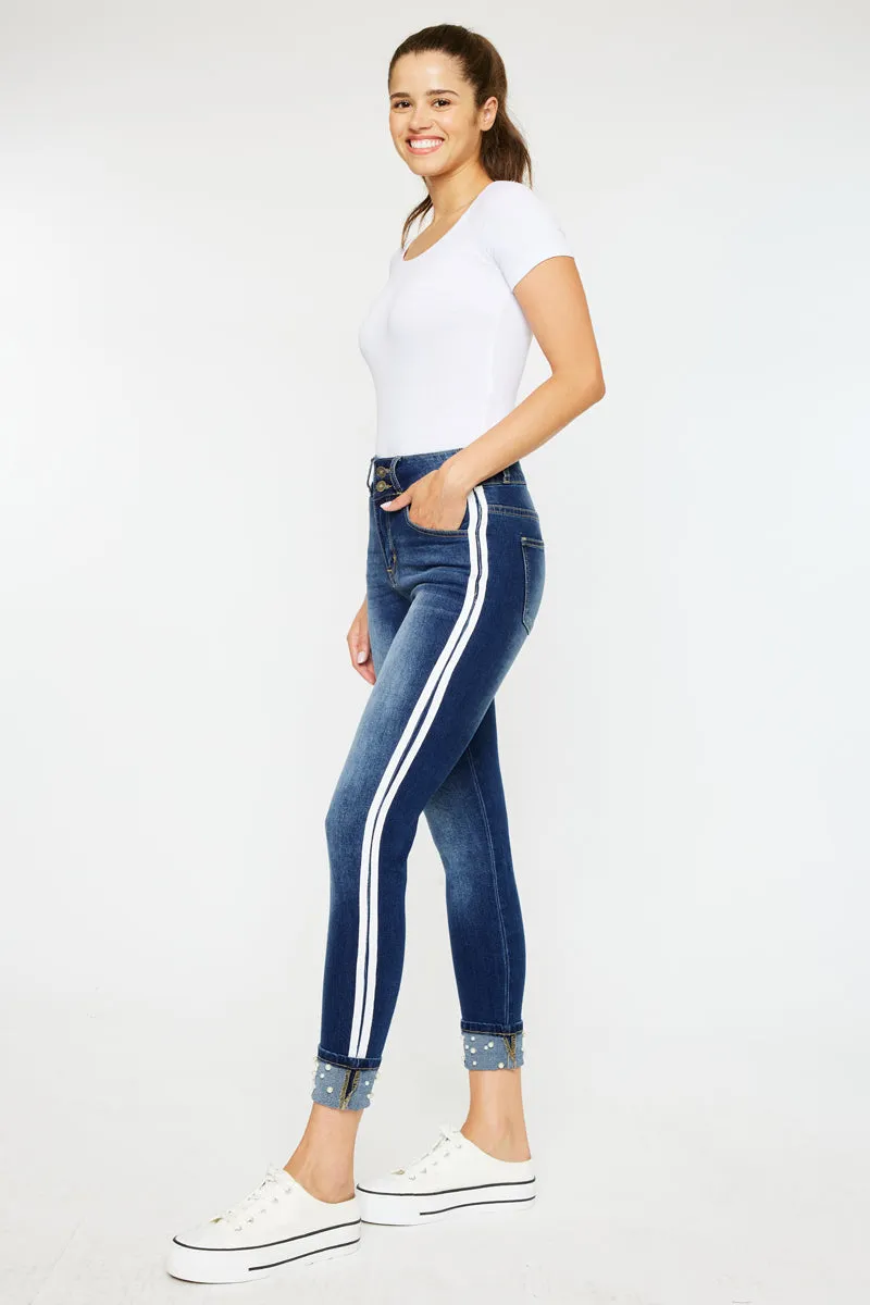 Monique  Mid Rise Cropped Skinny Jeans